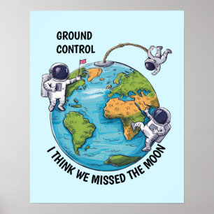 Floating Astronauts Poster