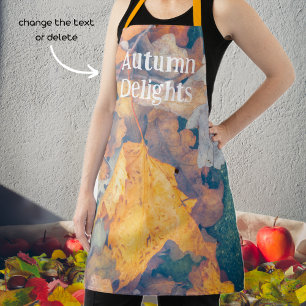 Floating autumn leaves apron