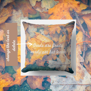 Floating autumn leaves cushion