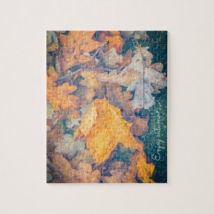 Floating autumn leaves jigsaw puzzle