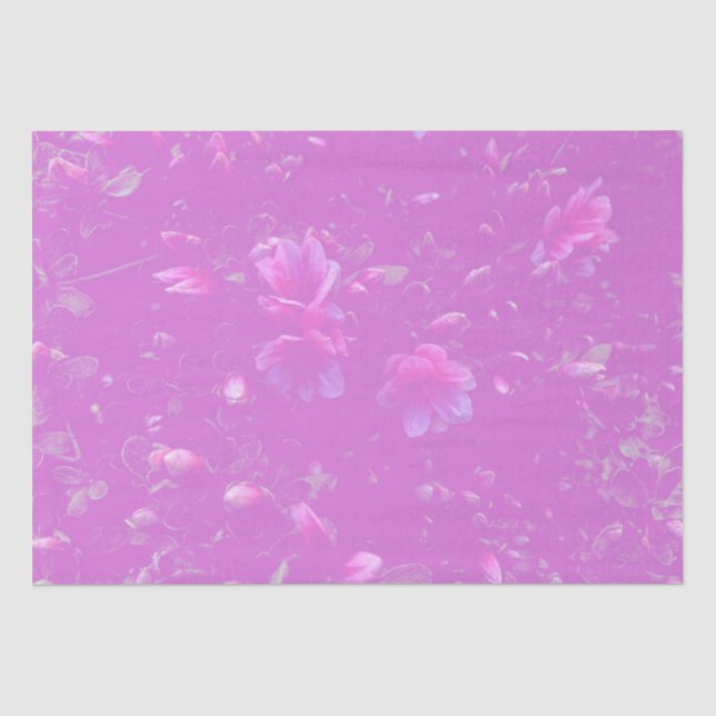 Floating Azalea Flowers Mauve    Tissue Paper (Front)