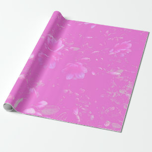 Floating Azalea Flowers Mauve   Wrapping Paper