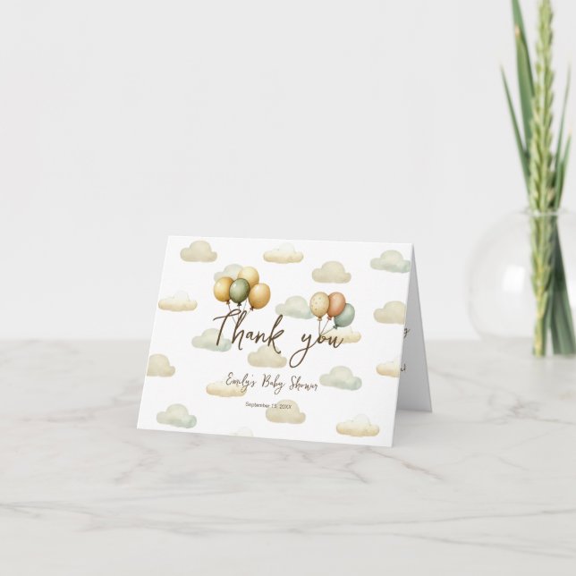 Floating Balloons Adventures Thank you Card (Front)