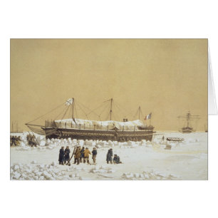 Floating battery La Tonnante in the ice before Kil