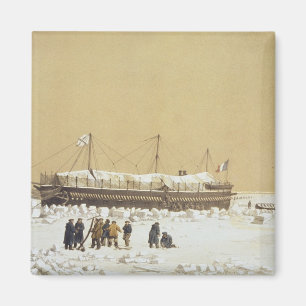 Floating battery La Tonnante in the ice before Kil Magnet