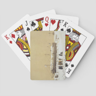 Floating battery La Tonnante in the ice before Kil Playing Cards