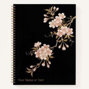 Floating Blossoms: The Maki-e Style Sakura & Gold Notebook