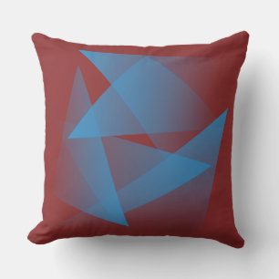 Floating blue fragments cushion