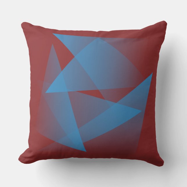 Floating blue fragments cushion (Front)