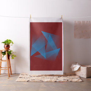 Floating blue fragments fabric