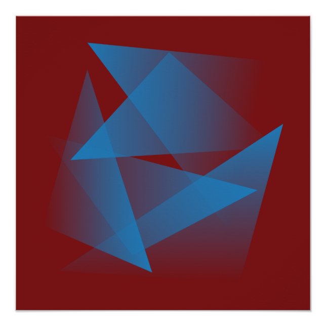 Floating blue fragments poster (Front)