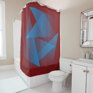 Floating blue fragments shower curtain