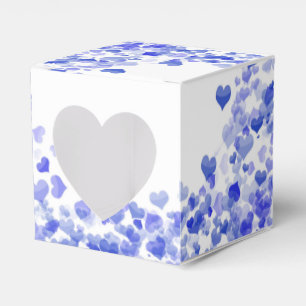 Floating blue hearts Favour Box