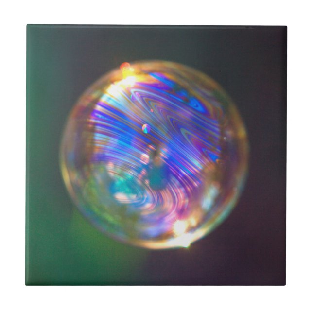 Floating Bubble Reflection Ceramic Tile (Front)