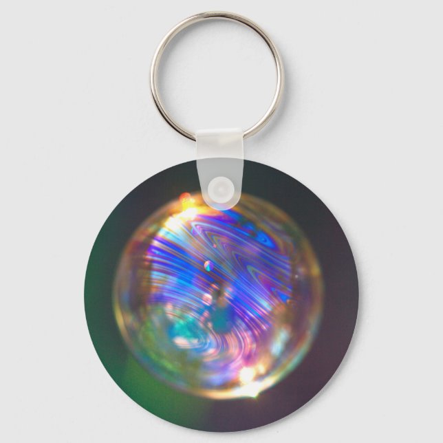 Floating Bubble Reflection Key Ring (Front)