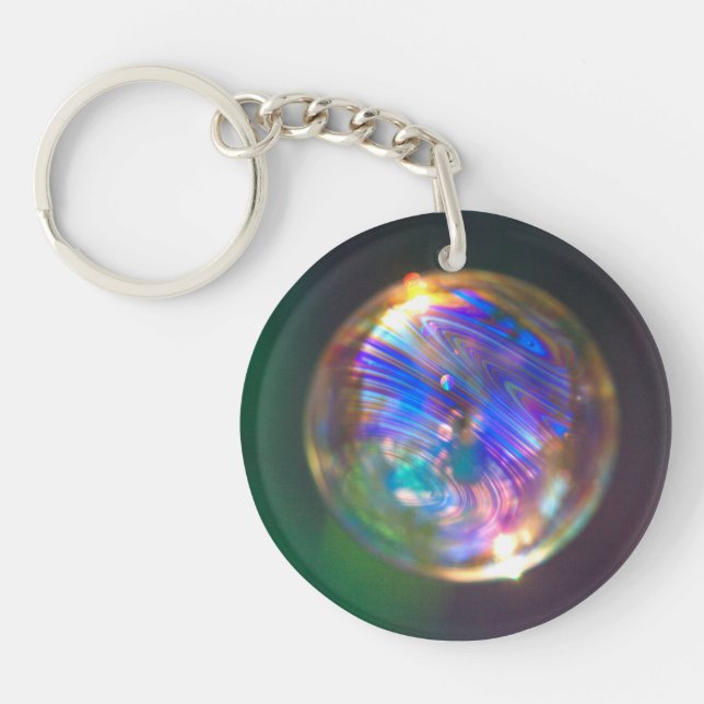 Floating Bubble Reflection Key Ring (Front)