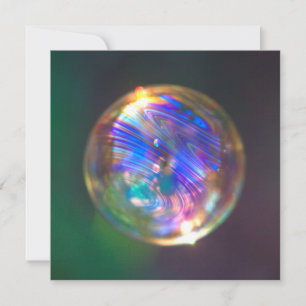 Floating Bubble Reflection Thank You Card