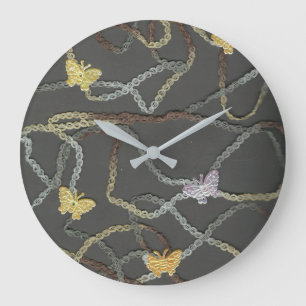 Floating Butterflies Clock