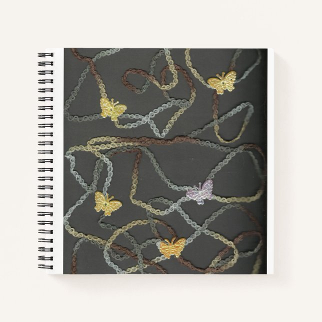 Floating Butterflies Spiral Notebook (Front)