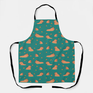 floating capybaras with orange apron