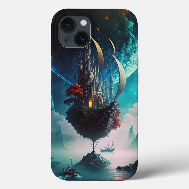 Floating Castle Ship Fantasy Case-Mate iPhone Case (Back)
