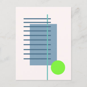 Floating Circle 7 Geometric Abstract Design Postcard