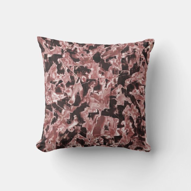 Floating copper or rocky blades over darkest red  cushion (Front)