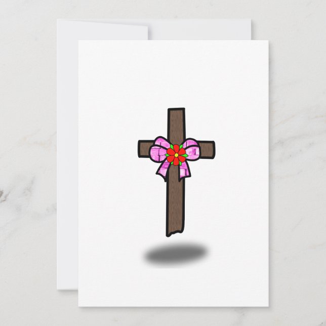 floating cross invitation (Front)