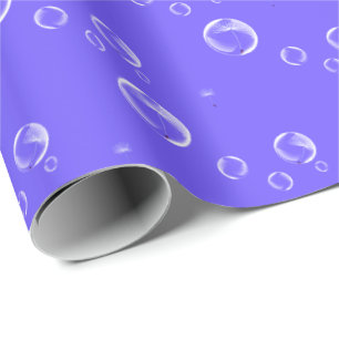 floating dandelions in bubbles wrapping paper