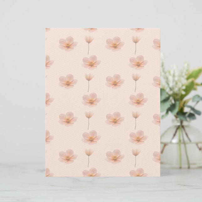 floating flower melody custom letterhead (Standing Front)