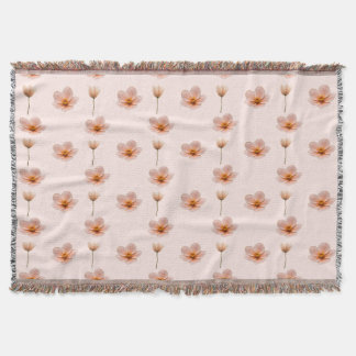 floating flower melody throw blanket