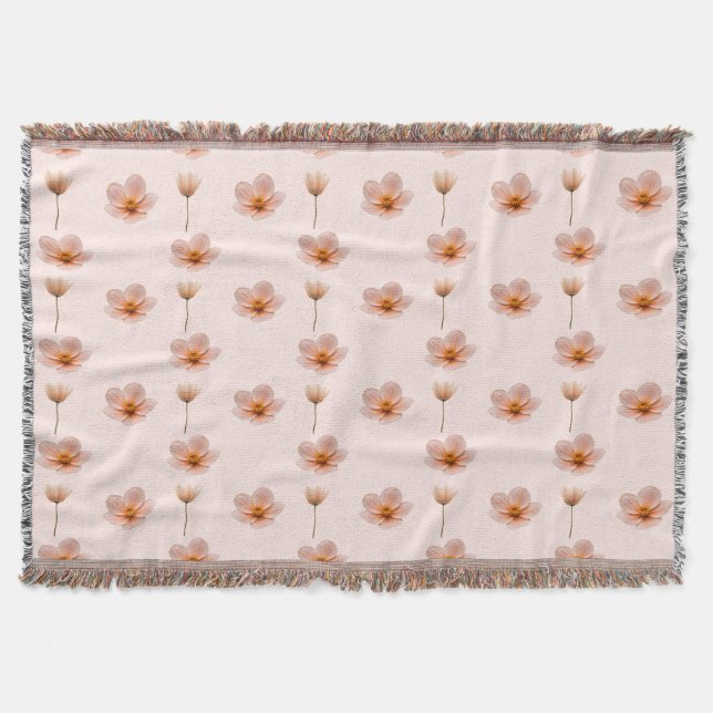 floating flower melody throw blanket (Front)