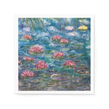 "Floating Flowers" Cocktail Napkins