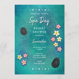 Floating Flowers Spa Day Invitation