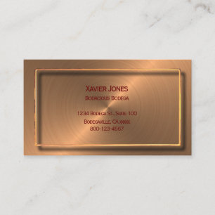 Floating frame personalised business card