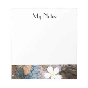 Floating frangipani notepad