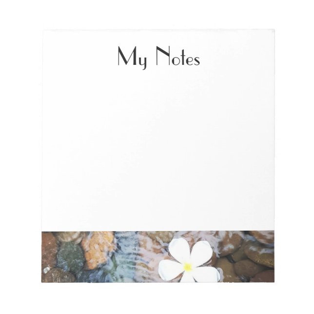 Floating frangipani notepad (Front)