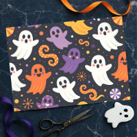 Floating Friendly Ghosts and Confetti Halloween