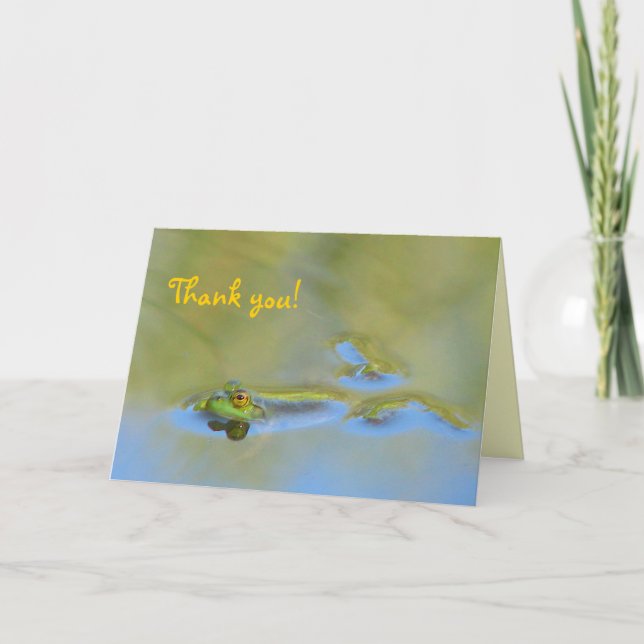 Floating Frog Thank You Card (Front)