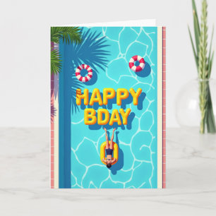 Floating Fun Birthday Card