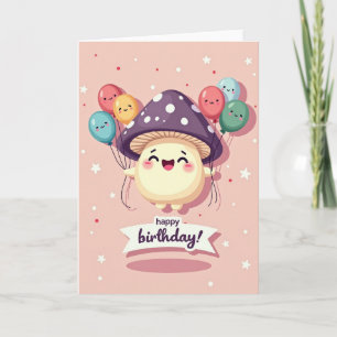 Floating Fungi Birthday Card