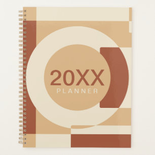 Floating Geometry Shapes Terracotta Planner
