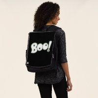 Floating Ghost BOO Lettering with Bloodshot Eye