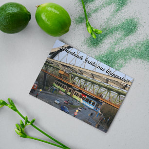 Floating Greetings from Wuppertal in German Postcard