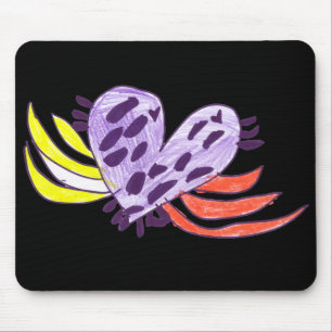 Floating Heart Mouse Pad