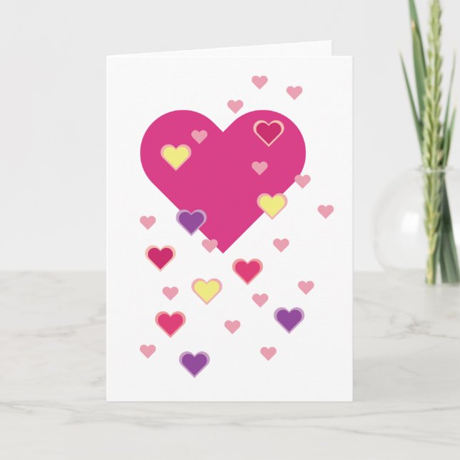 Floating Hearts Card (Front)