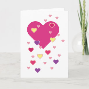 Floating Hearts Card