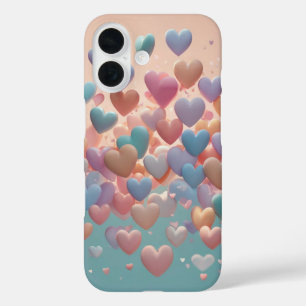 Floating Hearts iPhone 16 Case