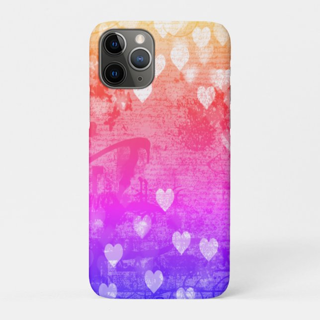 Floating Hearts in Whispery Atmosphere Case-Mate iPhone Case (Back)