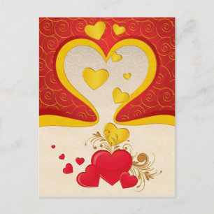 Floating Hearts Postcard